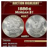 1886-s Morgan Dollar $1 ms65+ SEGS