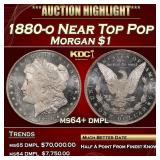 1880-o Morgan Dollar Near Top Pop $1 ms64+ dmpl SE