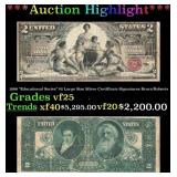1896 $2 Large Size Silver Certificate "Educational