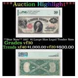 **Star Note** 1917  $1 Large Size Legal Tender Not