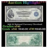 1918 $5 National Currency Grades xf Cleveland