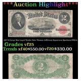 1917 $2 Large Size Legal Tender Note Thomas Jeffer