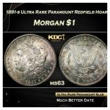 1891-s Morgan Dollar Ultra Rare Paramount Redfield
