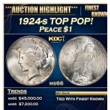 1924-s Peace Dollar TOP POP! $1 ms66 SEGS