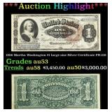 1886 $1 large size Silver Certificate Martha Washi