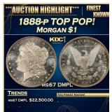 1888-p Morgan Dollar TOP POP! $1 ms67 DMPL SEGS