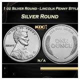 1 oz Silver Round - Lincoln Penny Style