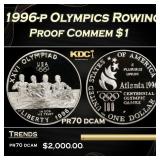 1996-p Olympics Rowing Proof Modern Commem Dollar