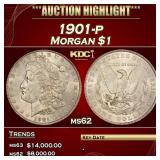 1901-p Morgan Dollar $1 ms62 USCG