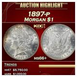 1897-p Morgan Dollar $1 ms66+ SEGS