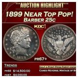 1899 Proof Barber Quarter Near Top Pop! 25c pr67+