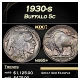 1930-s Buffalo Nickel 5c Grades ms65+