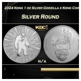2024 Kong 1 oz Silver Godzilla x Kong Coin