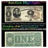 1890 $1 Treasury Note Edwin M Stanton Grades xf Si