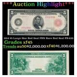 1914 $5 Large Size Red Seal FRN Rare Red Seal Grad
