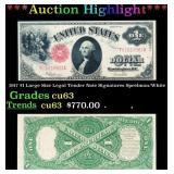 1917 $1 Large Size Legal Tender Note Grades Select