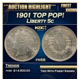 1901 Proof Liberty Nickel TOP POP! 5c pr68 SEGS