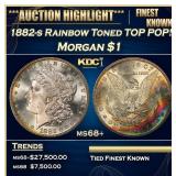 1882-s Morgan Dollar Rainbow Toned TOP POP! $1 ms6
