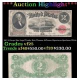 1917 $2 Large Size Legal Tender Note Thomas Jeffer
