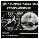 1995-p Olympics Track & Field Proof Modern Commem