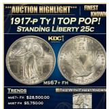 1917-p Ty I Standing Liberty Quarter TOP POP! 25c