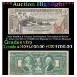 1896 $1 large size Silver Certificate Martha & Geo