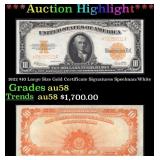 1922 $10 Large Size Gold Certificate Grades Choice