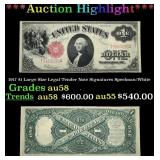 1917 $1 Large Size Legal Tender Note Grades Choice