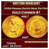 1915-s Panama Pacific Gold Commem Dollar Near Top