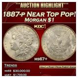 1887-p Morgan Dollar Near Top Pop! $1 ms67+ SEGS