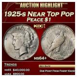1925-s Peace Dollar Near Top Pop $1 ms64+ SEGS