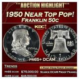 1950 Proof Franklin Half Dollar Near Top Pop! 50c