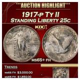 1917-p Ty II Standing Liberty Quarter 25c ms65+ fh