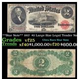 **Star Note** 1917  $2 Large Size Legal Tender Not