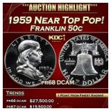 1959 Proof Franklin Half Dollar Near Top Pop! 50c