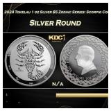 2024 Tokelau 1 oz Silver $5 Zodiac Series: Scorpio