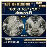 1881-s Morgan Dollar TOP POP! $1 ms69 SEGS