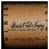 CIR- MARSHALL FIELDS 10 Coin UNC Peace $1 Roll Rar