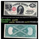 1917 $1 Large Size Legal Tender Note Grades Choice
