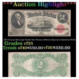 1917 $2 Large Size Legal Tender Note Thomas Jeffer