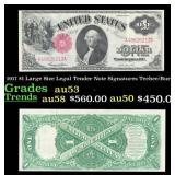 1917 $1 Large Size Legal Tender Note Grades au53 S