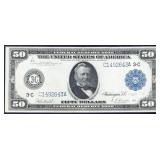 1914 $50 Green Seal Federal Reserve Note Grades xf