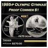 1995-p Olympic Gymnast Proof Modern Commem Dollar