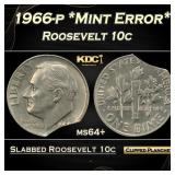 1966-p Roosevelt Dime *Mint Error* 10c ms64+ SEGS