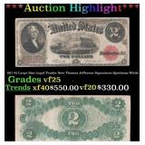 1917 $2 Large Size Legal Tender Note Thomas Jeffer
