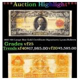 1905 $20 Large Size Gold Certificate Grades vf25 S