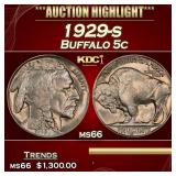 1929-s Buffalo Nickel 5c ms66 SEGS