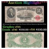 1917 $2 Large Size Legal Tender Note Thomas Jeffer