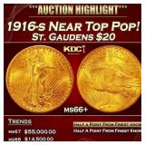 1916-s Gold St. Gaudens Double Eagle Near Top Pop!