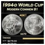 1994-d World Cup Modern Commem Dollar $1 ms70 SEGS